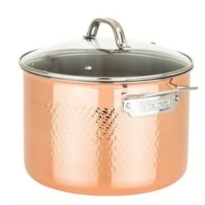 Viking Hammered Copper Clad 3-Ply 8QT Stock Pot w/ Lid